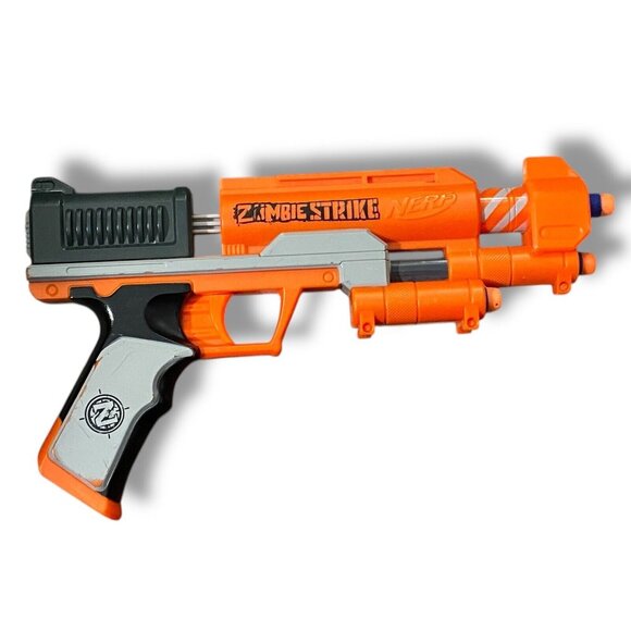 Nerf Zombie Strike Clear Shot Gun Pistol Blaster Dart Gun With 4 Nerf Darts - Picture 1 of 4